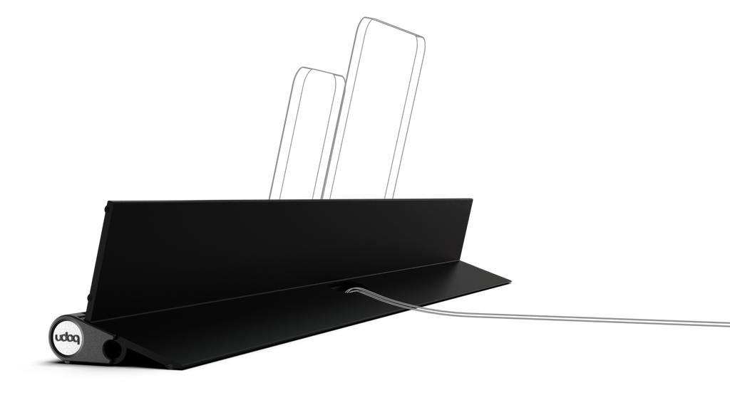udoq 700 rail black side profile showing cable management