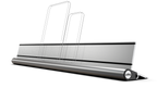 udoq 700 rail silver front view showing modular connector slots