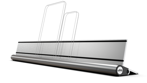 udoq 700 rail silver front view showing modular connector slots