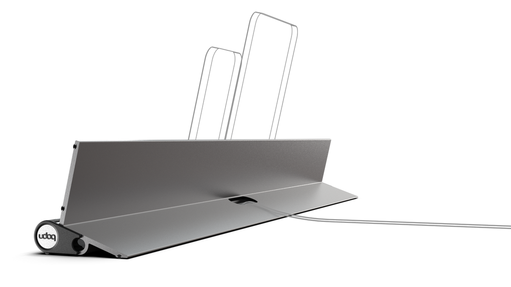 udoq 700 rail silver side profile, anodized finish