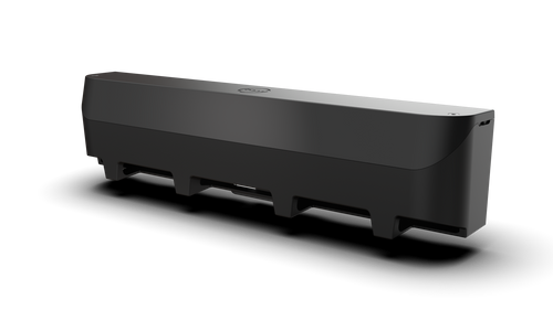 udoq Cable Box M on udoq 400 STARTER rail, conceals larger USB charger