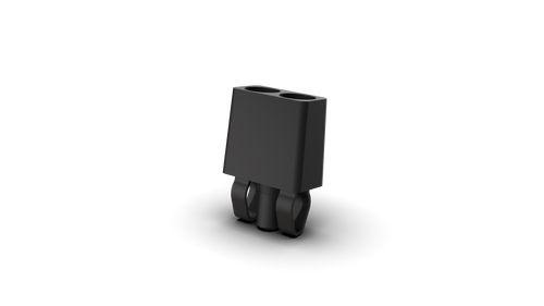udoq Pen Holder on aluminum charging rail, holds stylus or pen vertically