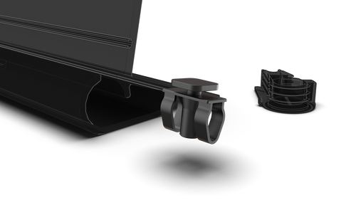udoq Universal Support adapter close-up showing adjustment mechanism